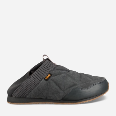 Pánské Slip On Teva Ember Moc Shearling Tmavě Šedé - CZ689614